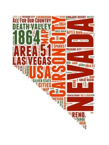 NAXART Studio - Nevada Word Cloud Map