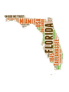 NAXART Studio - Florida Word Cloud Map