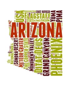 NAXART Studio - Arizona Word Cloud Map