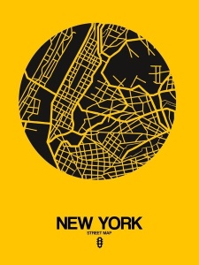 NAXART Studio - New York Street Map Yellow