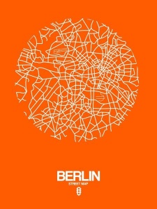 NAXART Studio - Berlin Street Map Orange