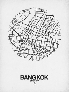 NAXART Studio - Bangkok Street Map White