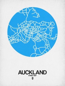 NAXART Studio - Auckland Street Map Blue