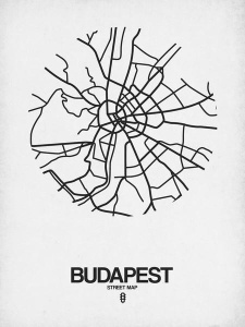 NAXART Studio - Budapest Street Map White