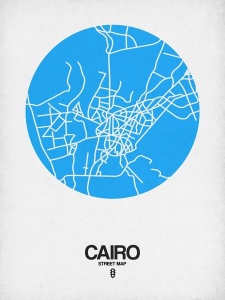 NAXART Studio - Cairo Street Map Blue