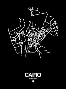 NAXART Studio - Cairo Street Map Black