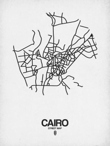 NAXART Studio - Cairo Street Map White