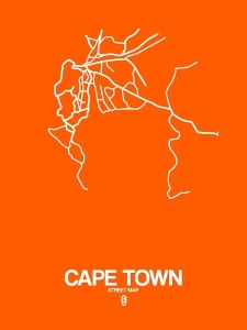 NAXART Studio - Cape Town Street Map Orange