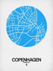 NAXART Studio - Copenhagen Street Map Blue