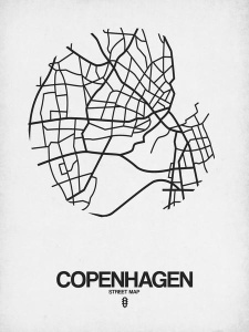 NAXART Studio - Copenhagen Street Map White