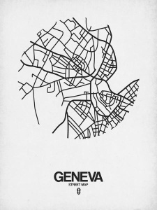 NAXART Studio - Geneva Street Map White