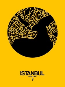 NAXART Studio - Istanbul Street Map Yellow