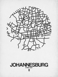 NAXART Studio - Johannesburg Street Map White