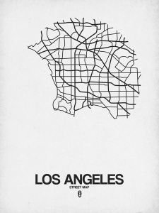 NAXART Studio - Los Angeles Street Map White