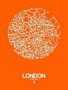 NAXART Studio - London Street Map Orange