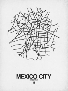NAXART Studio - Mexico City Street Map White