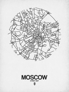 NAXART Studio - Moscow Street Map White