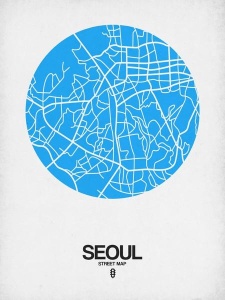 NAXART Studio - Seoul Street Map Blue