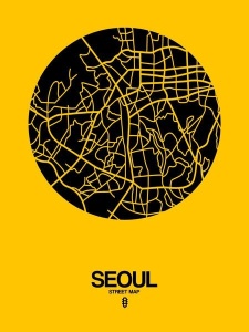 NAXART Studio - Seoul Street Map Yellow