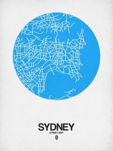 NAXART Studio - Sydney Street Map Blue