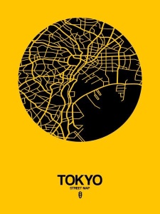 NAXART Studio - Tokyo Street Map Yellow