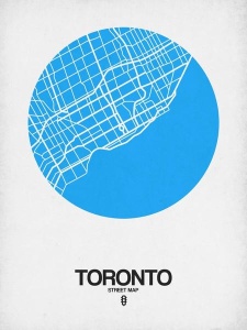 NAXART Studio - Toronto Street Map Blue