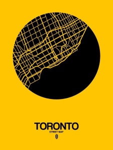 NAXART Studio - Toronto Street Map Yellow
