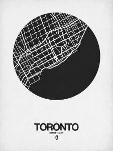NAXART Studio - Toronto Street Map Black on White