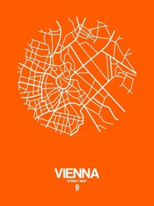 NAXART Studio - Vienna Street Map Orange