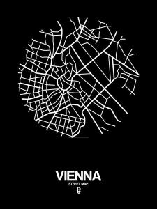 NAXART Studio - Vienna Street Map Black