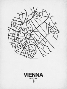 NAXART Studio - Vienna Street Map White