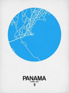 NAXART Studio - Panama Street Map Blue