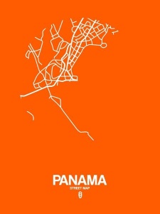 NAXART Studio - Panama Street Map Orange