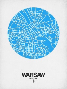 NAXART Studio - Warsaw Street Map Blue