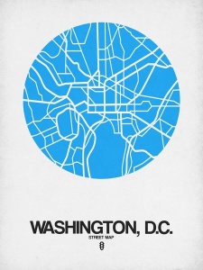 NAXART Studio - Washington,D.C. Street Map Blue