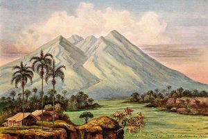 Ernst Haeckel - Der Vulkan Salak bei Buitenzorg