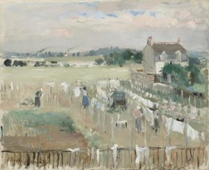 Berthe Morisot - Hanging the Laundry out to Dry, 1875