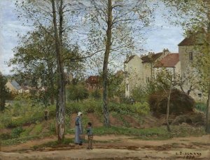 Camille Pissarro - Houses at Bougival (Autumn)