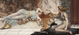 John William Godward - Mischief and Repose