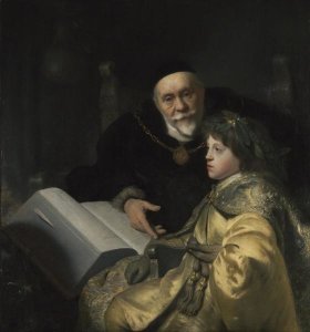 Jan Lievens - Prince Charles Louis of the Palatinate with his Tutor Wolrad von Plessen in Historical Dress