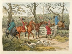 Henry Thomas Alken - Sportsmen Within An Enclosure, 1817