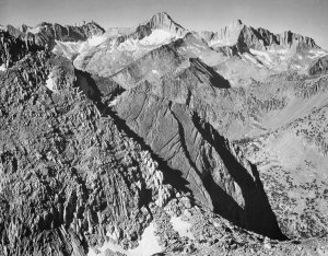 Ansel Adams - Mt. Brewer, Kings River Canyon,  proposed as a national park, California, 1936
