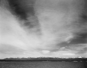 Ansel Adams - Wider strip of mountains, Yellowstone Lake, Yellowstone National Park, Wyoming, ca. 1941-1942