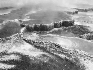 Ansel Adams - Aerial view of Jupiter Terrace, Yellowstone National Park, Wyoming ca. 1941-1942