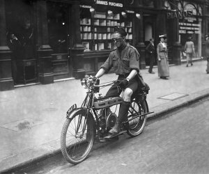 Anonymous - Boy Riding American Bike