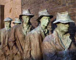 Carol Highsmith - Breadline, F.D.R. Memorial, Washington, D.C.