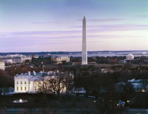Carol Highsmith - Dawn over the White House, Washington Monument, and Jefferson Memorial, Washington, D.C.