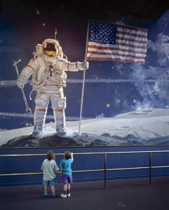 Carol Highsmith - Part of mural "The Space Mural, A Cosmic View," at the National Air and Space Museum, Washington, D.C.