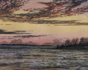 Frederic E. Church - Sunset Over the Ice  - Custom Crop
