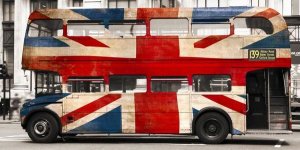 Pangea Images - Union jack double-decker bus, London